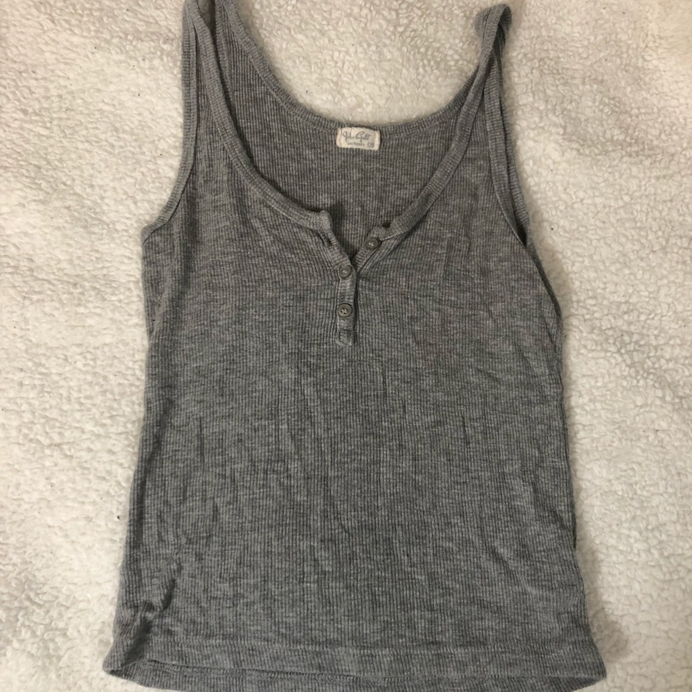 SOLD brandy melville quarter button tank top